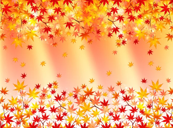Maple outono folhas fundo — Vetor de Stock
