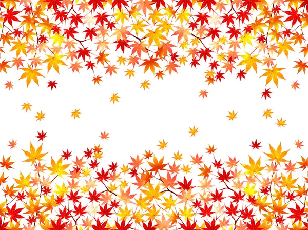 Maple autumn leaves background — Stock Vector