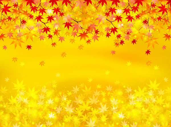 Arce hojas de otoño fondo — Vector de stock