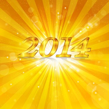 Yeni yıl arka plan 2014 altın