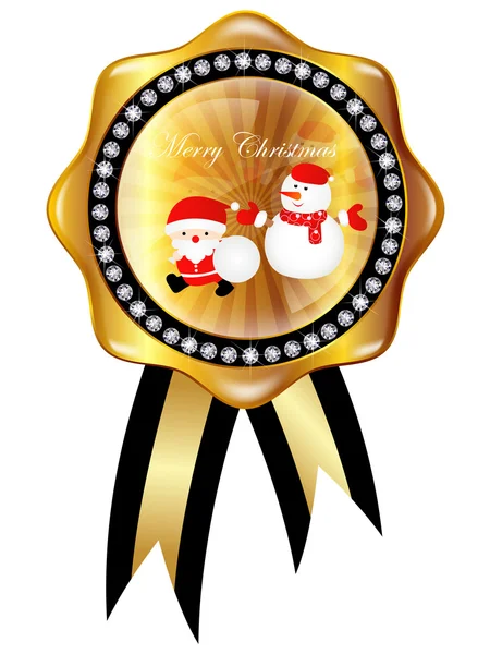 クリスマス フレーム メダル — ストックベクタ
