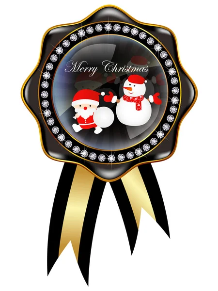 Kerstmis frame medaille — Stockvector