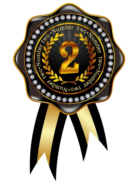Nummer frame medaille — Stockvector