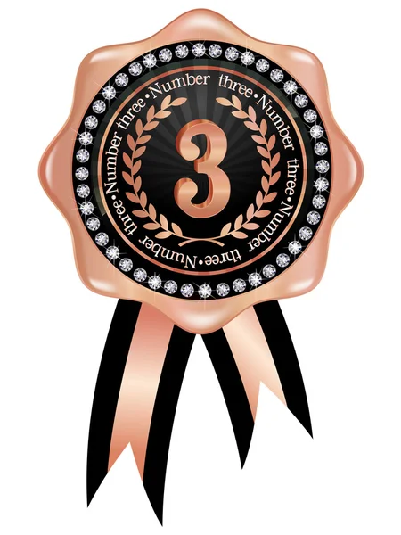 Number frame medal — Stock Vector