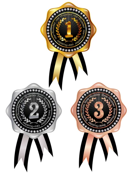 Number frame medal — Stock Vector