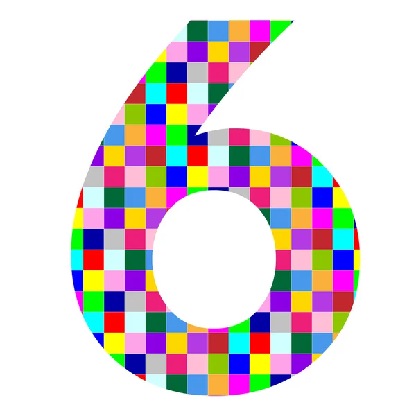 6 numéro de trame — Image vectorielle