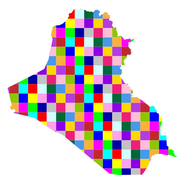 Iraq mapa del país — Archivo Imágenes Vectoriales