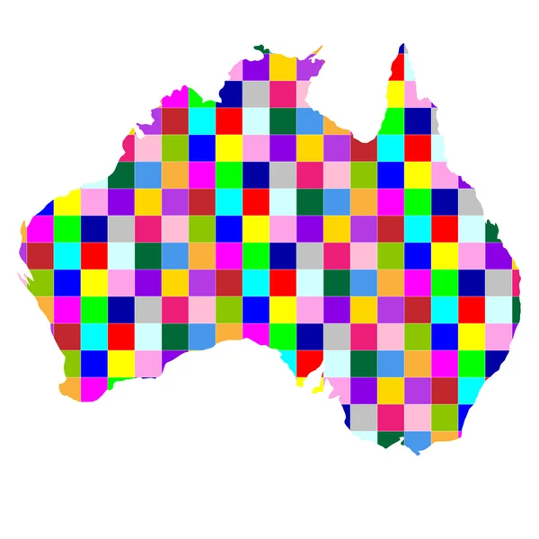 Australie carte pays — Image vectorielle