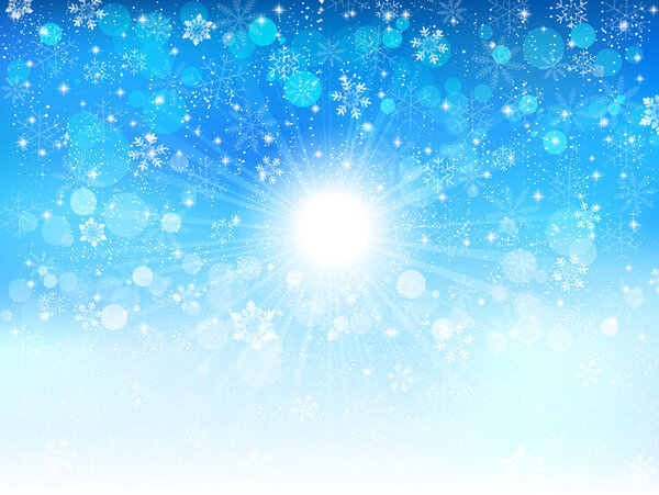 Snowy sky background