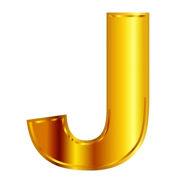 J χρυσό έμβλημα — Διανυσματικό Αρχείο