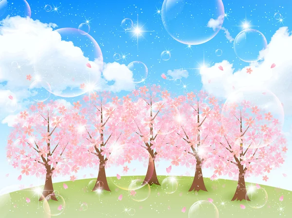 Sakura fond ciel — Image vectorielle