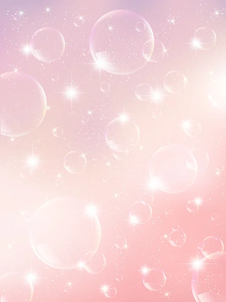 Bulles fond cerise — Image vectorielle