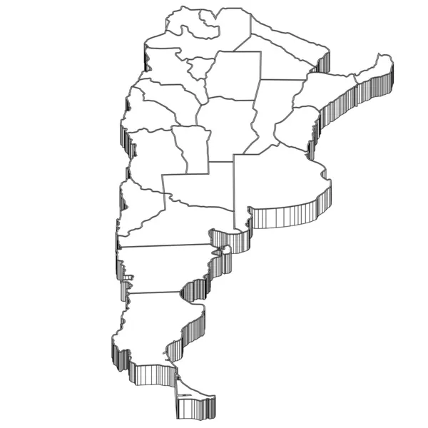 Argentina Argentinië kaart — Stockvector