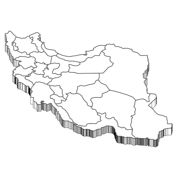 Iran iran mapę — Wektor stockowy