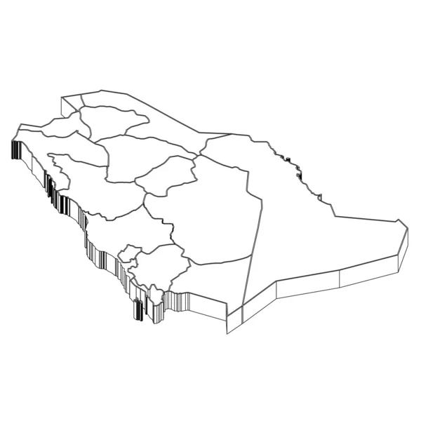 Suudi Arabistan Suudi Arabistan Haritası — Stok Vektör