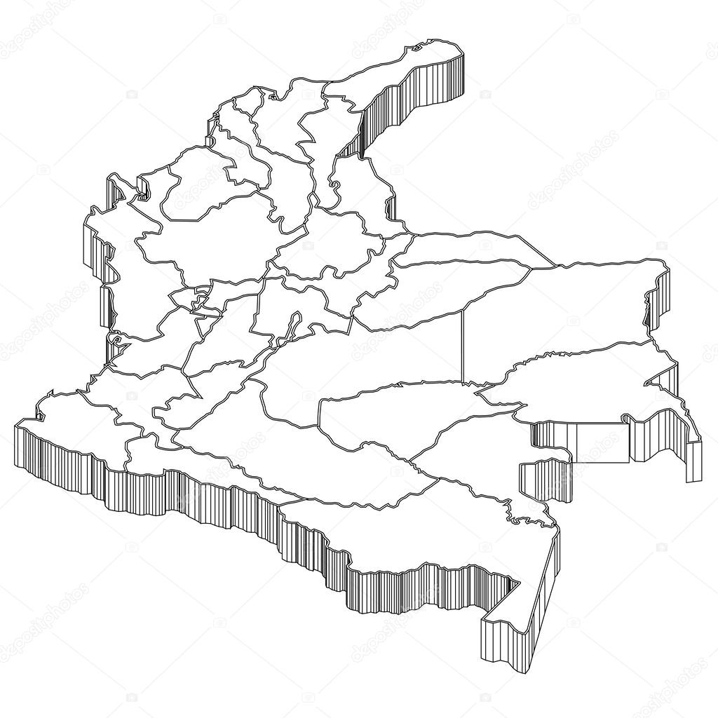 Colombia Colombia Mapa Vector De Stock 38317145 De ©jboy24