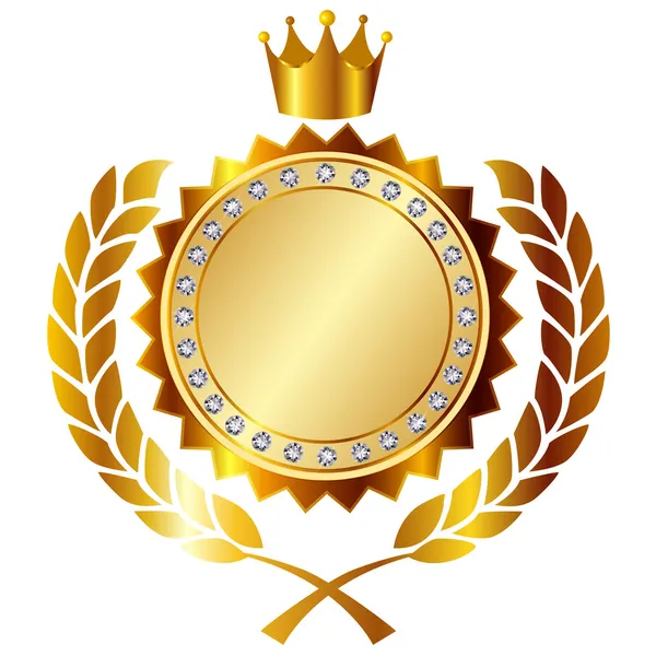 Laurel medalha de coroa —  Vetores de Stock