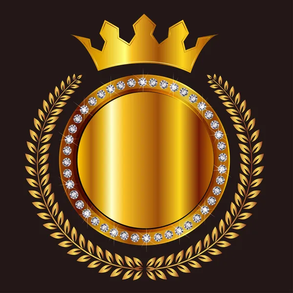 Laurel crown medalj — Stock vektor