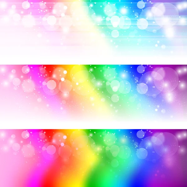 Fondo de nieve arco iris — Vector de stock