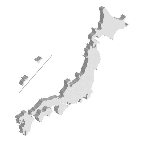 Japonsko mapa Japonska mapa — Stockový vektor