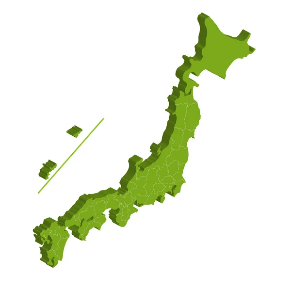 Japonsko mapa Japonsko — Stockový vektor