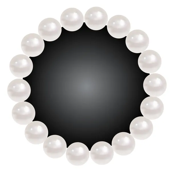 Perla marco de joyería — Vector de stock