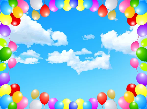 Ballon Himmel Hintergrund — Stockvektor