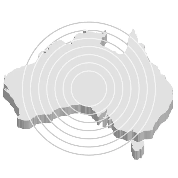 Mededeling van de kaart van Australië — Stockvector