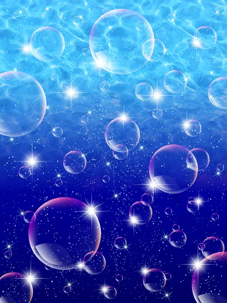 Savon de mer fond de bulle — Image vectorielle
