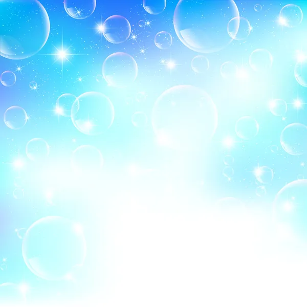Cielo sfondo sapone bolla — Vettoriale Stock
