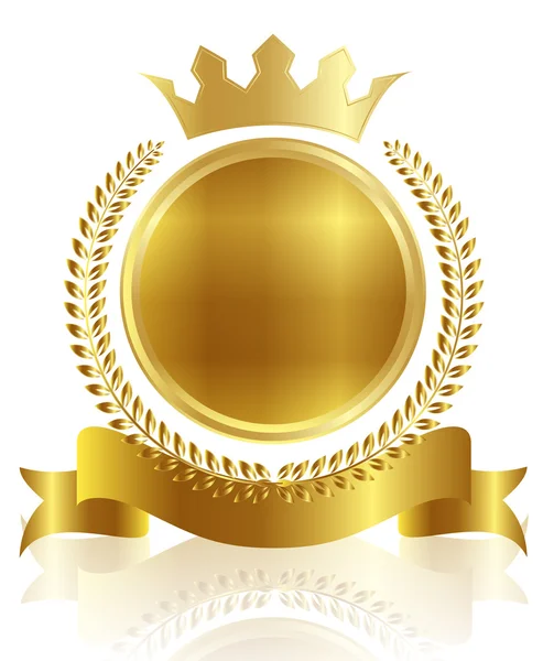 Medal frame crown — Stock Vector