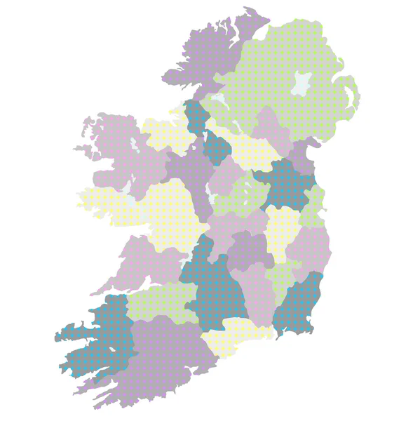 ไอร์แลนด์แผนที่ประเทศ — ภาพเวกเตอร์สต็อก