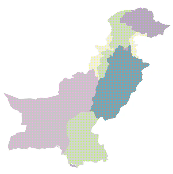 巴基斯坦地图国家 — 图库矢量图片
