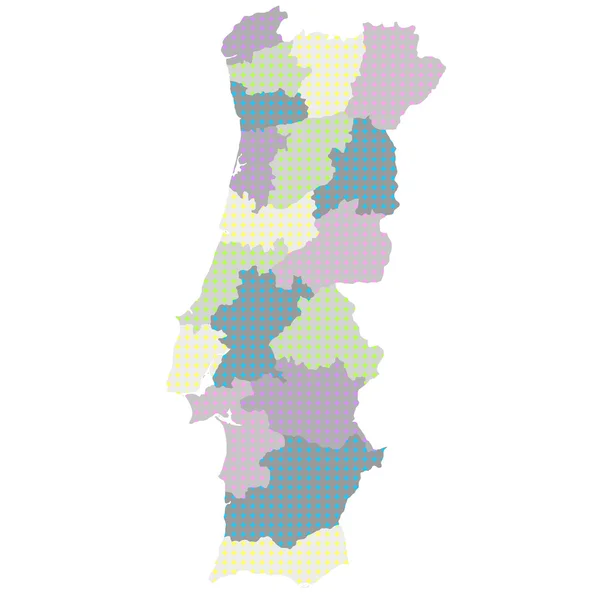 Portogallo mappa Paese — Vettoriale Stock