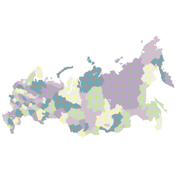 Mapa země Rusko — Stock vektor