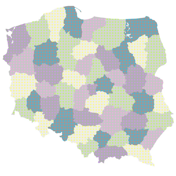 Polonia mappa Paese — Vettoriale Stock
