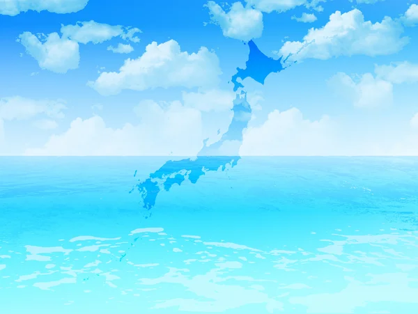 Japon paysage marin — Image vectorielle