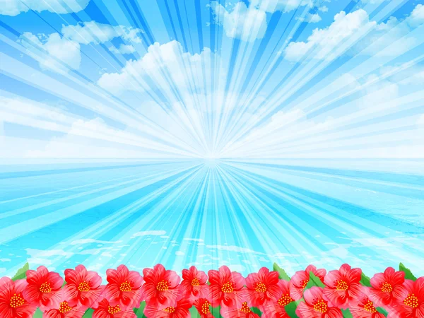 Hibiscus du ciel marin — Image vectorielle