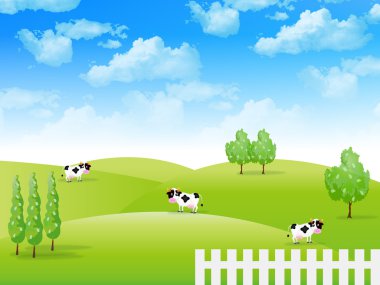 gökyüzü inek peyzaj