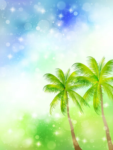 Palm hemel landschap — Stockvector