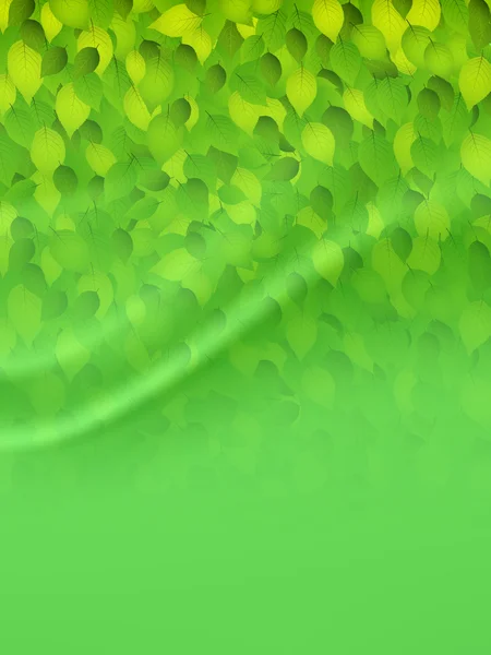 Fond de feuille vert frais — Image vectorielle