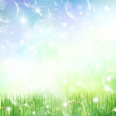 gökyüzü çim peyzaj