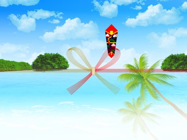 Deniz hediye ambalaj kağıdı arka plan