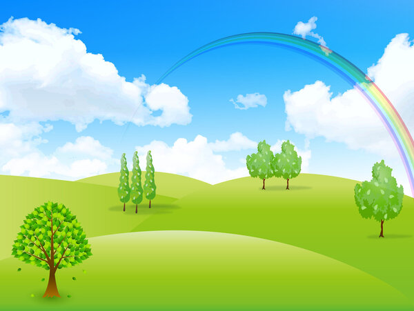 Sky fresh green landscape