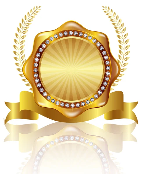 Gold medal frame — Stock Vector