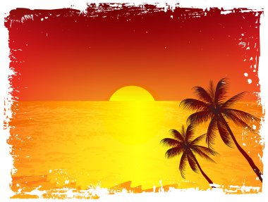 Deniz günbatımı manzara