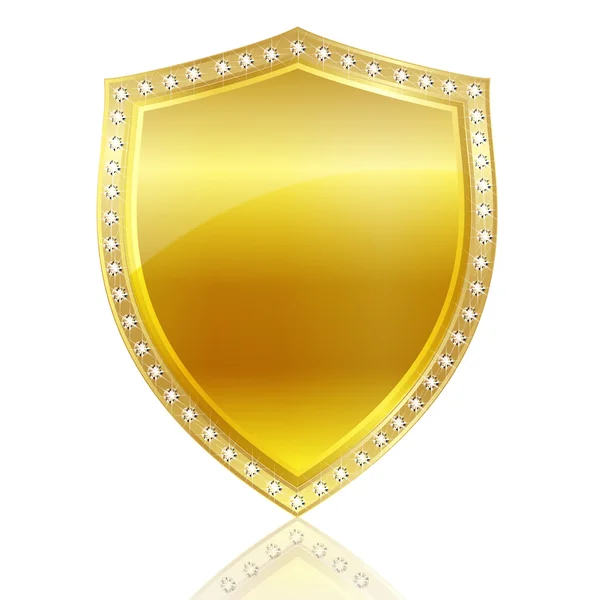 Emblem ram guld — Stock vektor