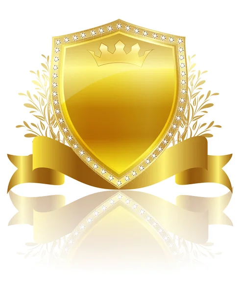 Marco corona de oro — Archivo Imágenes Vectoriales