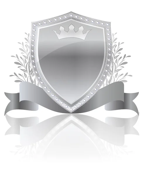 Ruban couronne cadre — Image vectorielle