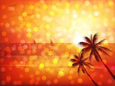 Deniz günbatımı manzara